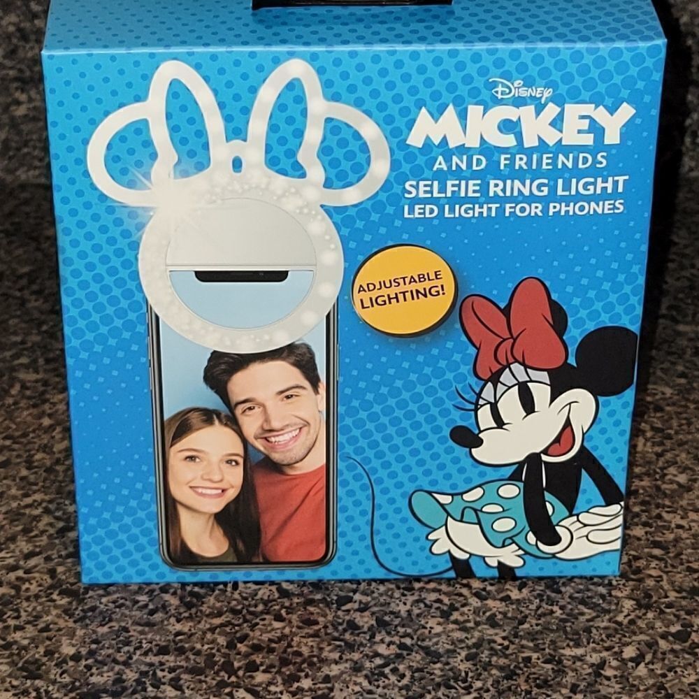 Disney iJoy Mickey Mouse Clip On Selfie Ring Light for Phone New